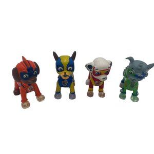 Paw Patrol Mighty Pups Zuma, Chase Marshall Rocky Light Up Set of 4